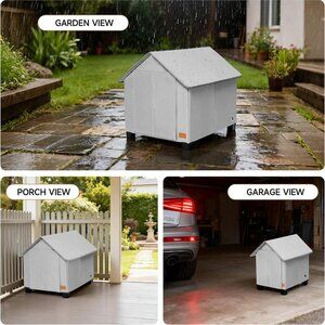 Insulated Dog House Outdoor with Warm Mat and Elevated Feet SMALL